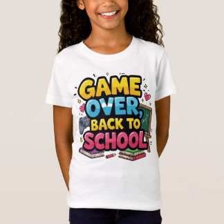 Game Over Back to School T-Shirt | Funny Gamer 