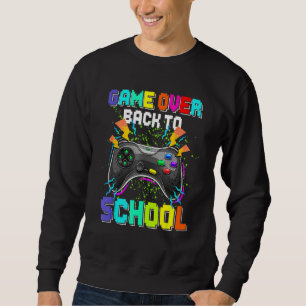Game Over Back To School Video Game Leveled Up Boy Sweatshirt