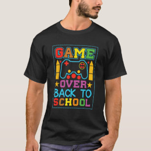 Game Over Back To School Video Game Leveled Up Boy T-Shirt