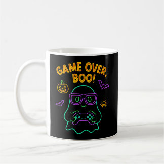 Game Over Boo – Funny Gamer Ghost Halloween Neon Coffee Mug
