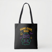 Game Over Boo Funny Halloween Gamer Ghost