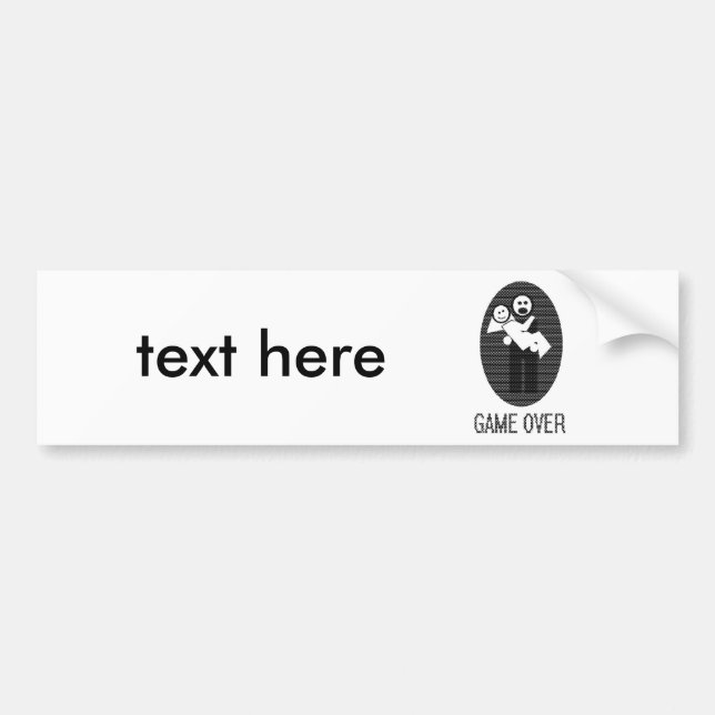 game over bumper sticker (Front)