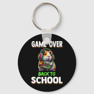 Game Over Ck To School Funny Guinea Pig Gamer For Key Ring