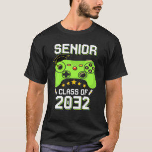 Game Over Class Of 2032 Funny School Graduation Ga T-Shirt
