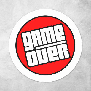 Game Over - Computer Gamer Classic Round Sticker