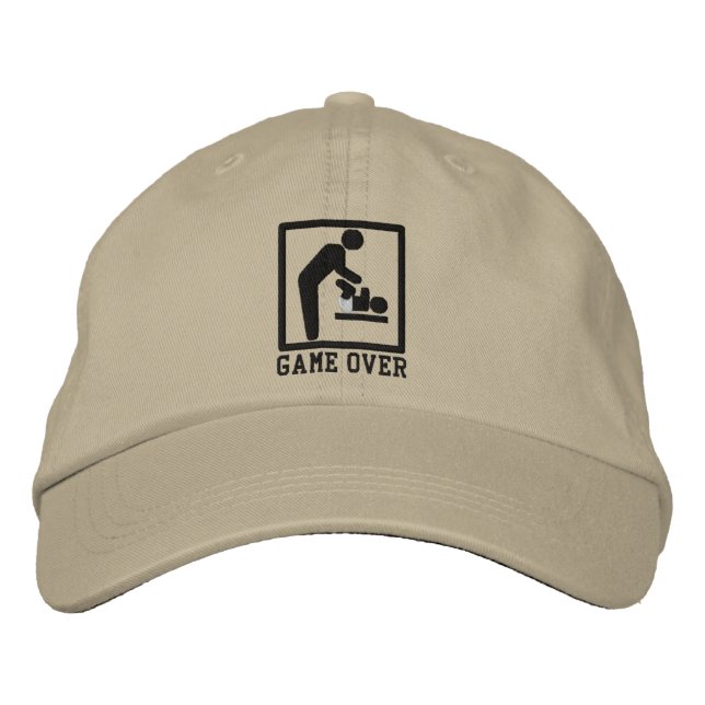 Game Over Dad Embroidered Hat (Front)