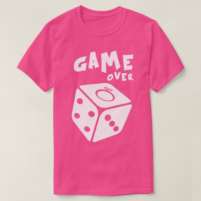 Game Over Design for Bachelor Party nice Groom Gif T-Shirt (Design Front)