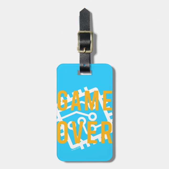 Game Over Digital Circuit Luggage Tag (Front Vertical)