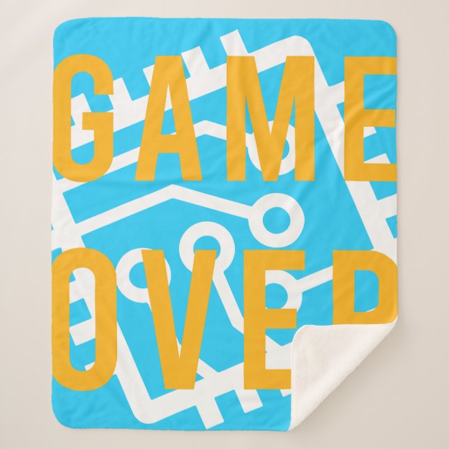 Game Over Digital Circuit Sherpa Blanket (Front)