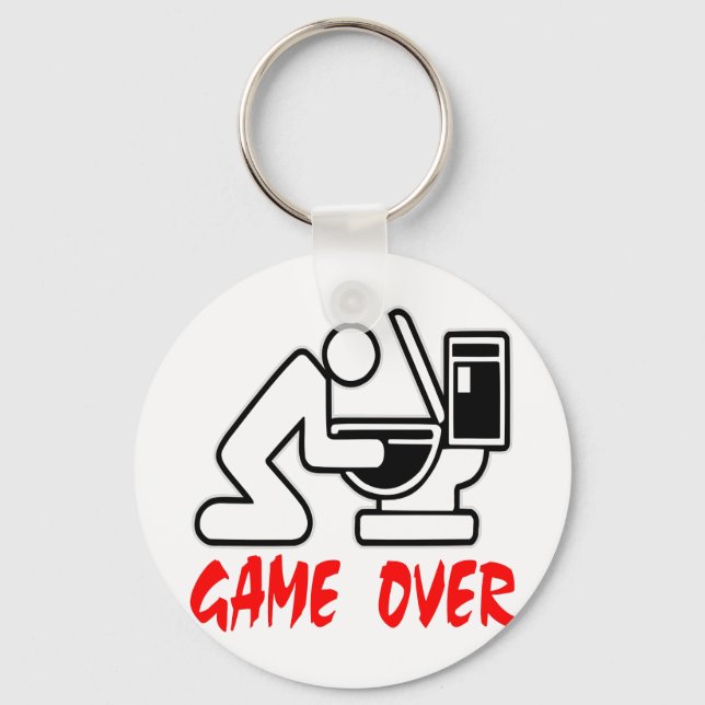 Game Over Drunk Key Ring (Front)