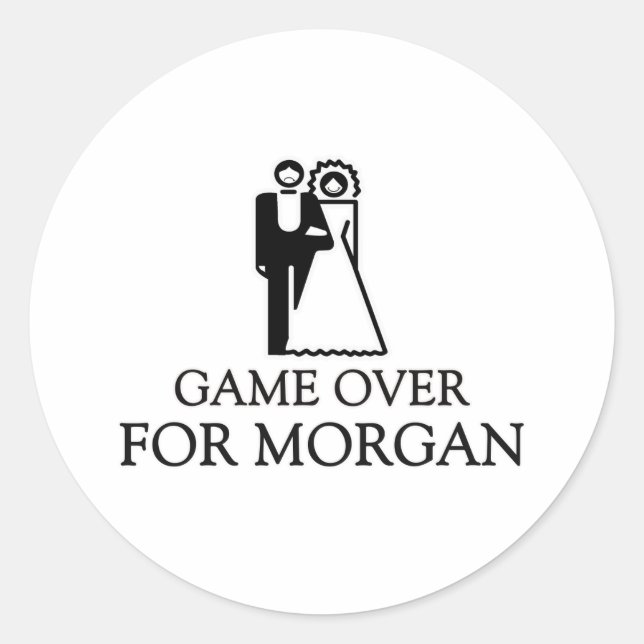Game Over For Morgan Classic Round Sticker (Front)