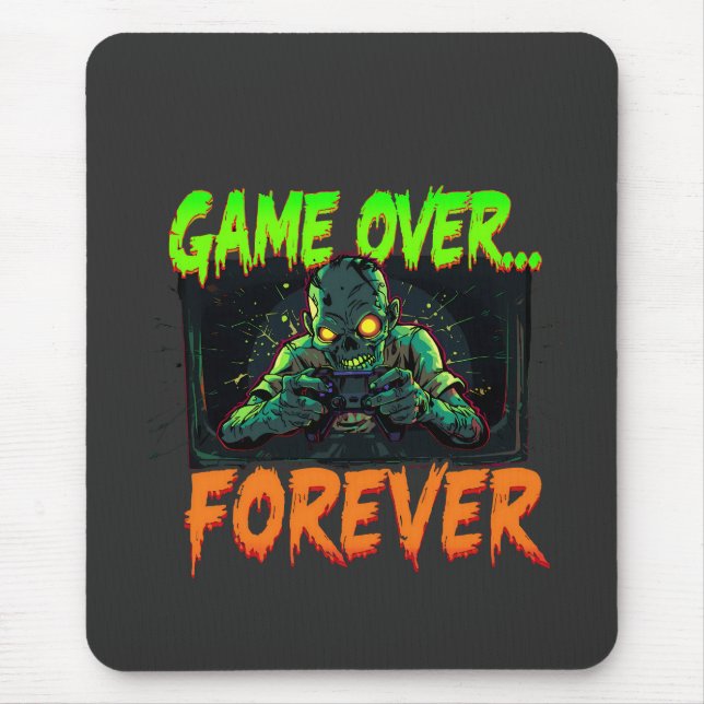 Game Over Forever Zombie Gamer Mouse Pad (Front)