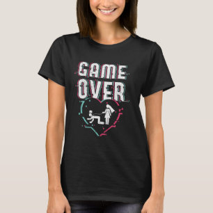 Game over - Funny Bride and Groom Bachelor Party D T-Shirt