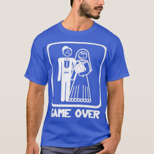 Game Over Funny Bride Groom Marriage  T-Shirt