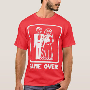Game Over Funny Bride Groom Marriage  T-Shirt