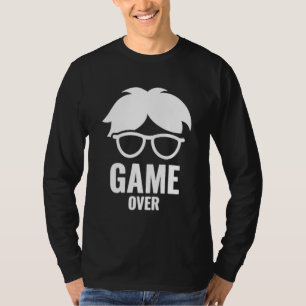 Game Over Funny Gamer Nerd Gaming  Discreet Small T-Shirt