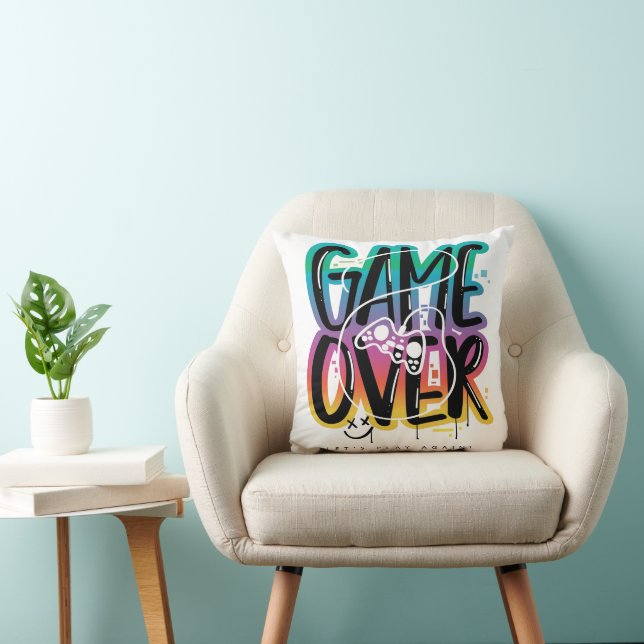 Game over graffiti joystick gamer cushion (Chair)