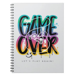 Game over graffiti joystick gamer notebook