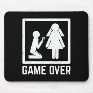 Game Over Groomsmen Celebration Marriage Booze Smo Mouse Pad