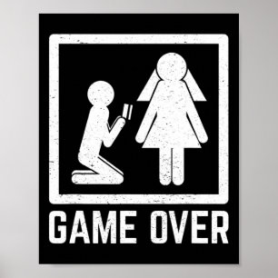 Game Over Groomsmen Celebration Marriage Booze Smo Poster