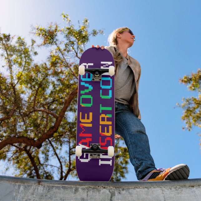 Game Over Insert Coin Skateboard (Outdoor 1)