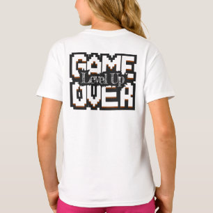 Game Over, Level Up: Pixelated Retro Game World T-Shirt