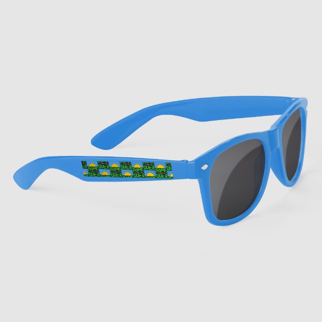 Game Over, Level Up: Retro Pixel Block Adventure Sunglasses (Right)