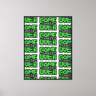 Game Over, Level Up: Retro Pixel Sandbox Adventure Canvas Print