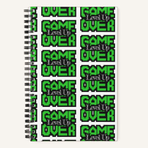 Game Over, Level Up: Retro Pixel Sandbox Adventure Notebook