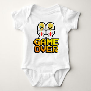 Game Over Marriage (Lesbian, 8-bit) Baby Bodysuit