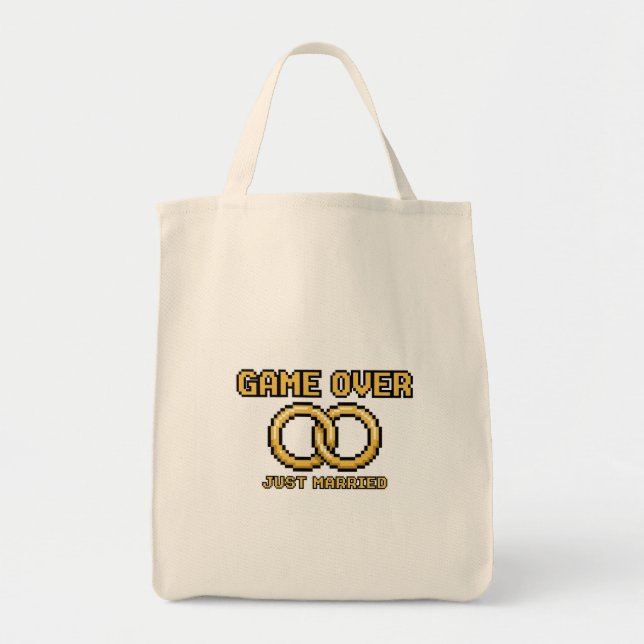 Game Over Married Funny Tote Bag (Front)