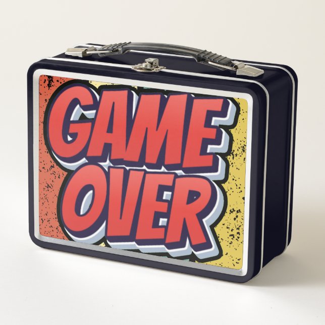 Game over. metal lunch box (Front)