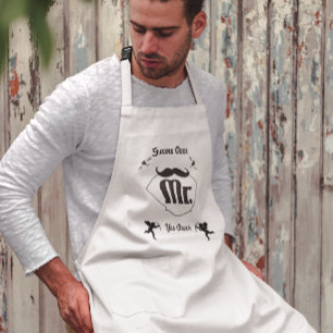 Game Over Mr. Moustache Apron