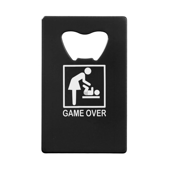 Game Over Mum Funny Black and White Pictogram (Front)