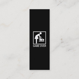 Game Over Mum Funny Black and White Pictogram Calling Card