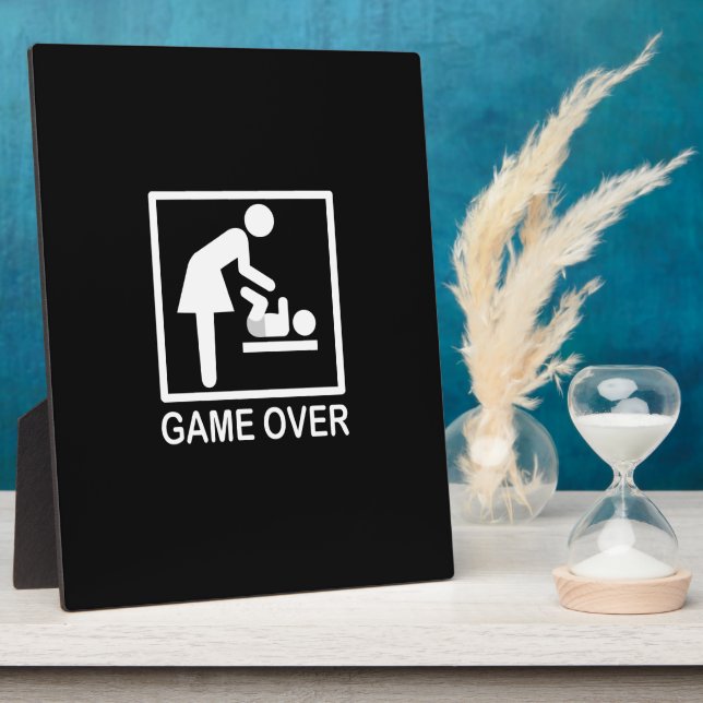 Game Over Mum Humourous Signage Plaque (Side)