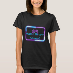 Game Over? Never! – Retro Neon Gaming T-Shirt