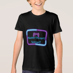 Game Over? Never! – Retro Neon Gaming Tri-Blend Shirt
