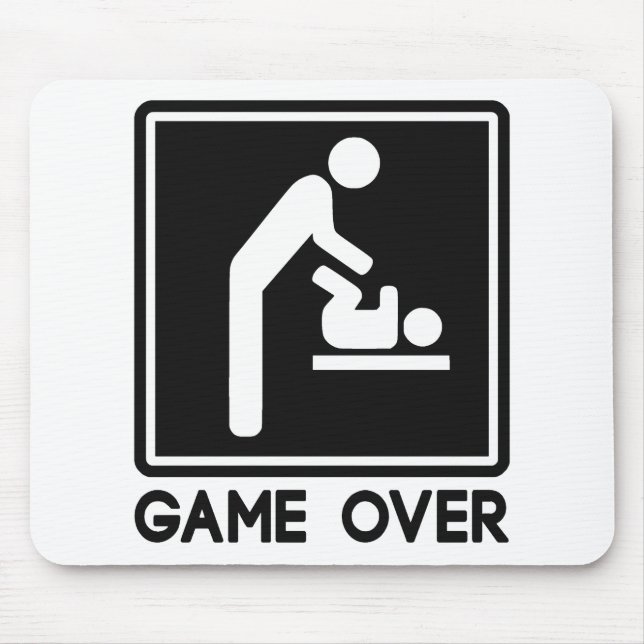 Game Over New Baby for Parent Dad Mouse Pad (Front)