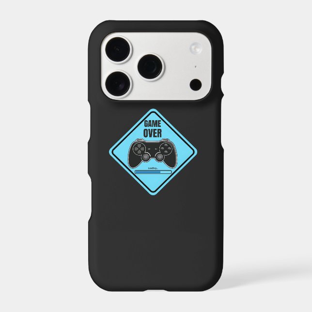 Game Over Pastel Blue  iPhone Case (Back)