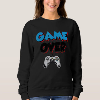 Game Over Play Again Yes No Video Game Player Gami Sweatshirt