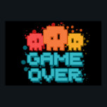 Game Over Poster<br><div class="desc">If you are a gamer or a fan of anything 8-bit,  this "Game Over" design by Middlemind was made for you!</div>