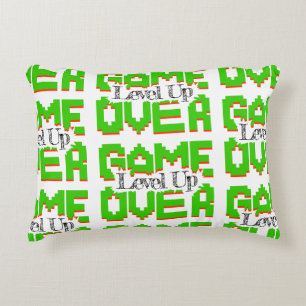 Game Over: Restore Old-School Fun, Level Up Today Decorative Cushion