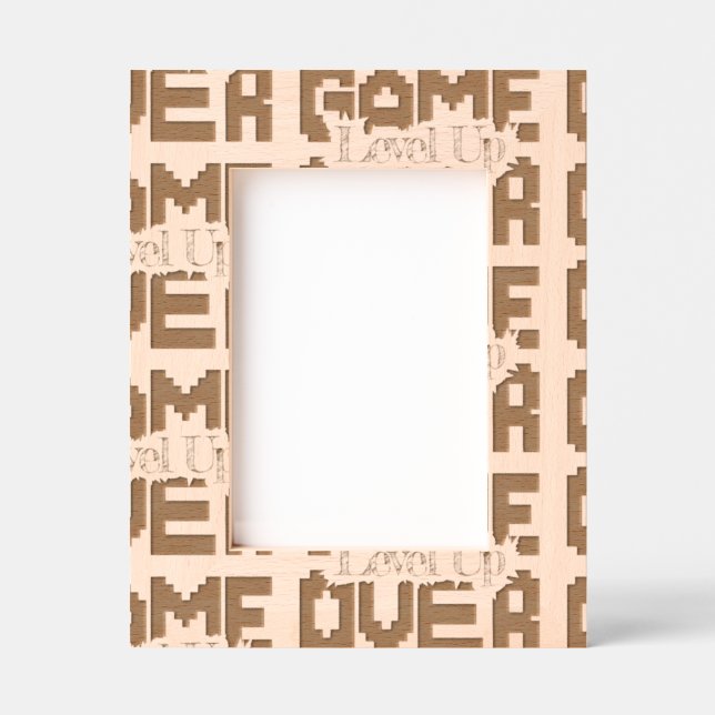 Game Over: Restore Old-School Fun, Level Up Today Etched Frames (Front)
