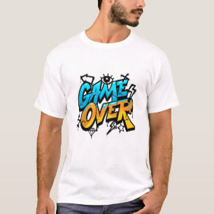 Game Over - Retro Street Art Graffiti Typography T-Shirt