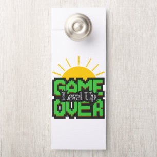 Game Over, Revive retro games with, level up Door Hanger