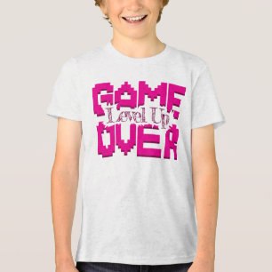 Game Over, Revive Vintage Games and Level Up Tri-Blend Shirt
