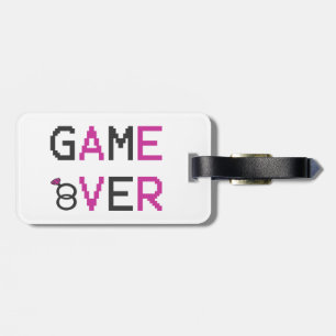 Game over ring wedding luggage tag