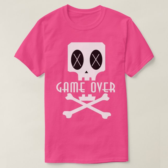 Game over Skull T-Shirt (Design Front)