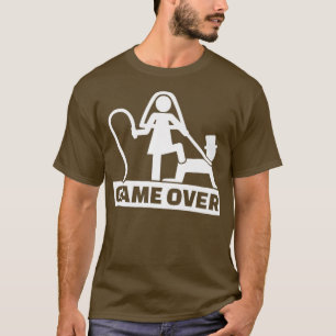 Game Over Stag Party Funny  Bride Groom  T-Shirt